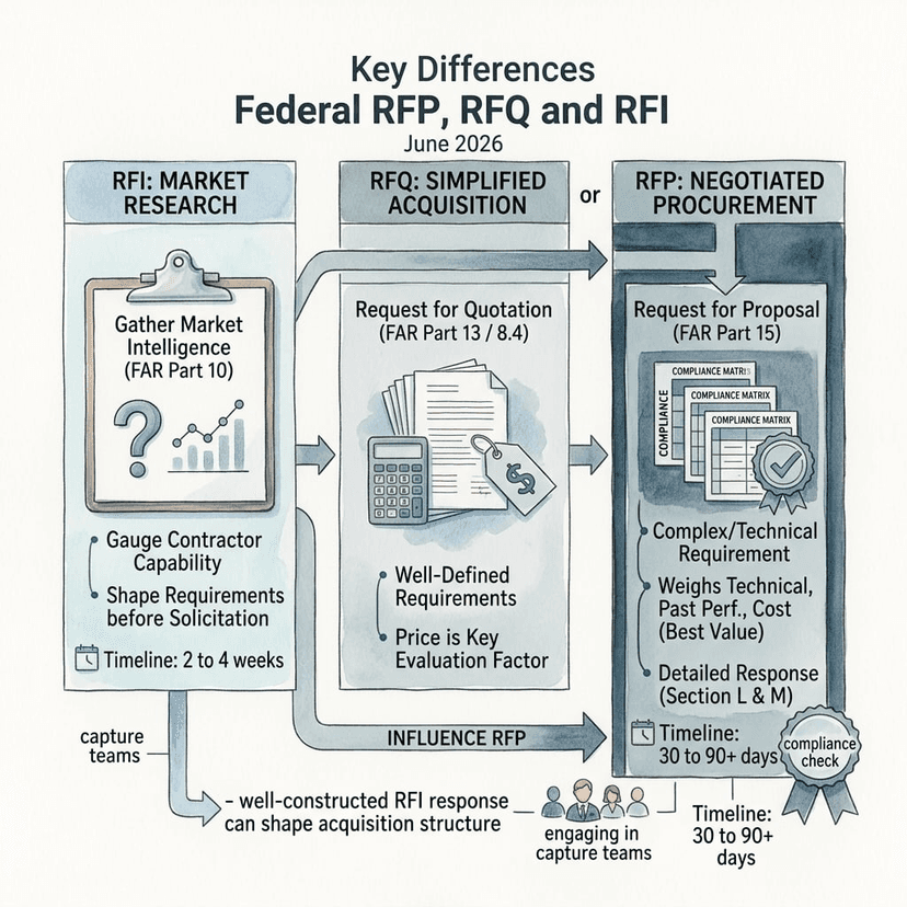 Gartner Rfi Rfp Process Federal RFP, RFQ, and RFI: Key Differences (June 2026) | GovEagle
